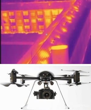 Article image of: Inspectie van dakisolatie met drone en warmtebeeldcamera
