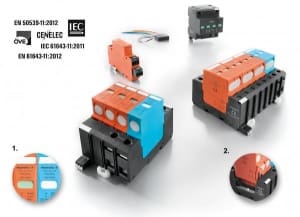 Article image of: Weidmüller VPU overspanningsbeveiligingmodules  typen 1, 2 en 3 voor e