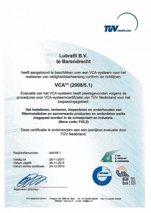 Article image of: Lubrafil VCA ** gecertificeerd
