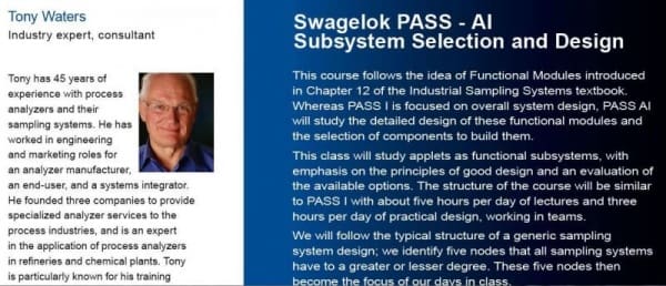 Article image of: Swagelok organiseert Process Analyzer Sample System training