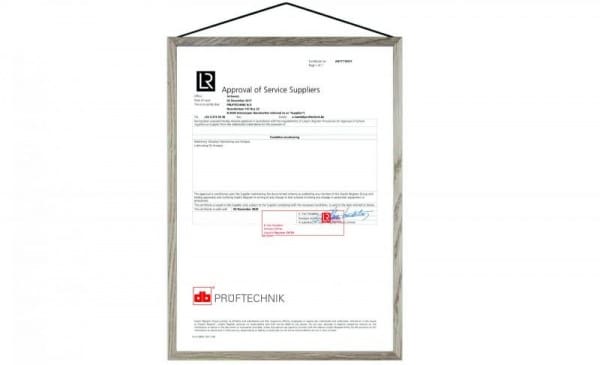 Article image of: PRUFTECHNIK N.V. received Lloyd’s Register certification