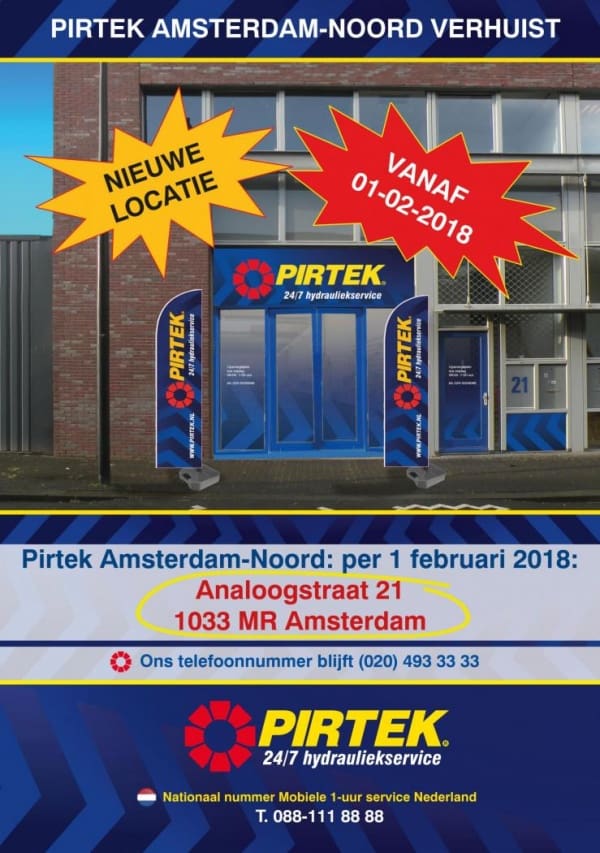 Article image of: Pirtek Amsterdam-Noord moves to new location