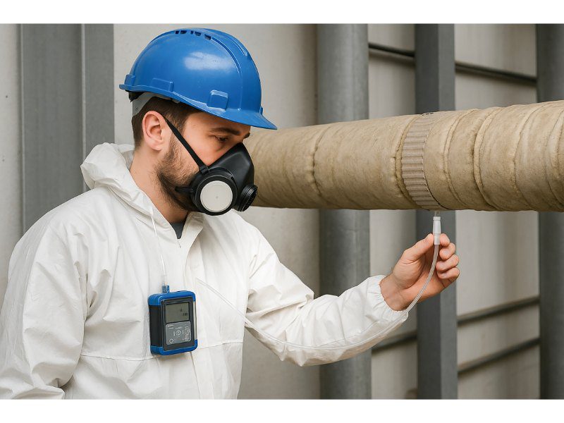 Blootstellingsmeting Chroom-6 onder isolatie met behulp van Personal Air Sampling.