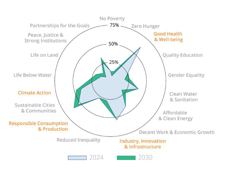 Gezondheid & welzijn van medewerkers maakte in 2024 bij meer dan 60% van de bedrijven onderdeel uit van de duurzaamheidsstrategie en zal dat ook blijven doen (verwachting 2030). Daarmee is dit het onderwerp dat de meeste aandacht krijgt.